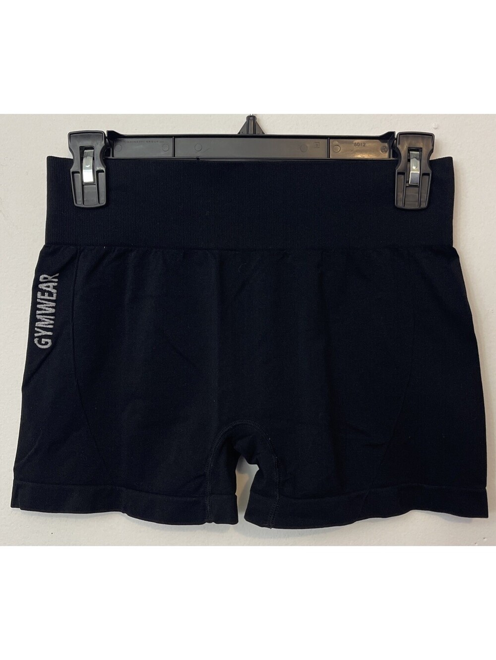 Gym Wear Womens Medium Black Seamless Pull-On Elastic Stretchy Shorts! M635
